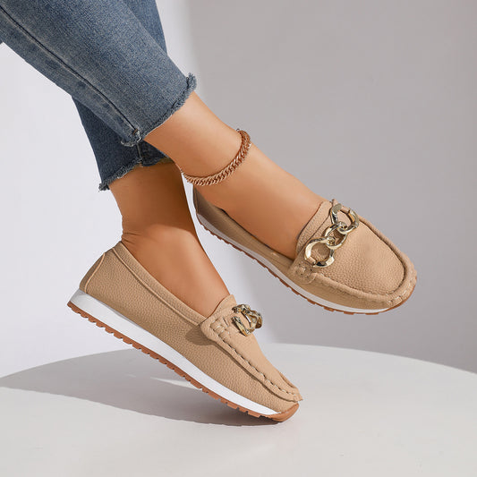 Chaînes Flats Womens Fashion Casual Chaussures coulissantes confortables Mocassins Printemps automne
