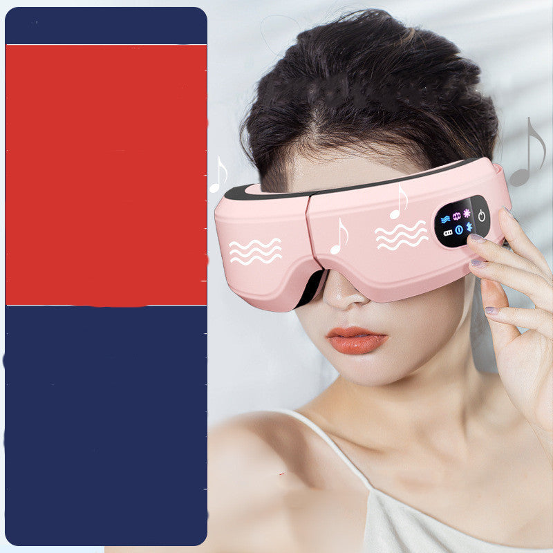 Masseur oculaire à pression d'air et vibrations, protection oculaire Bluetooth, massage oculaire relaxant, soulagement des migraines, amélioration du sommeil