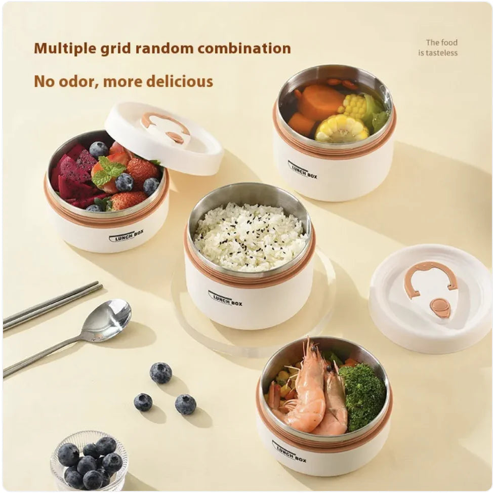 Boîte à lunch japonaise isolée en acier inoxydable