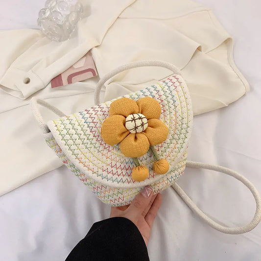 Sac Messager en Coton Tissé pour Femme pour les Vacances d'Été