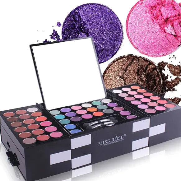 Kit de Maquillage MISS ROSE 144 Couleurs : Fards à Paupières, Blush, Sourcils