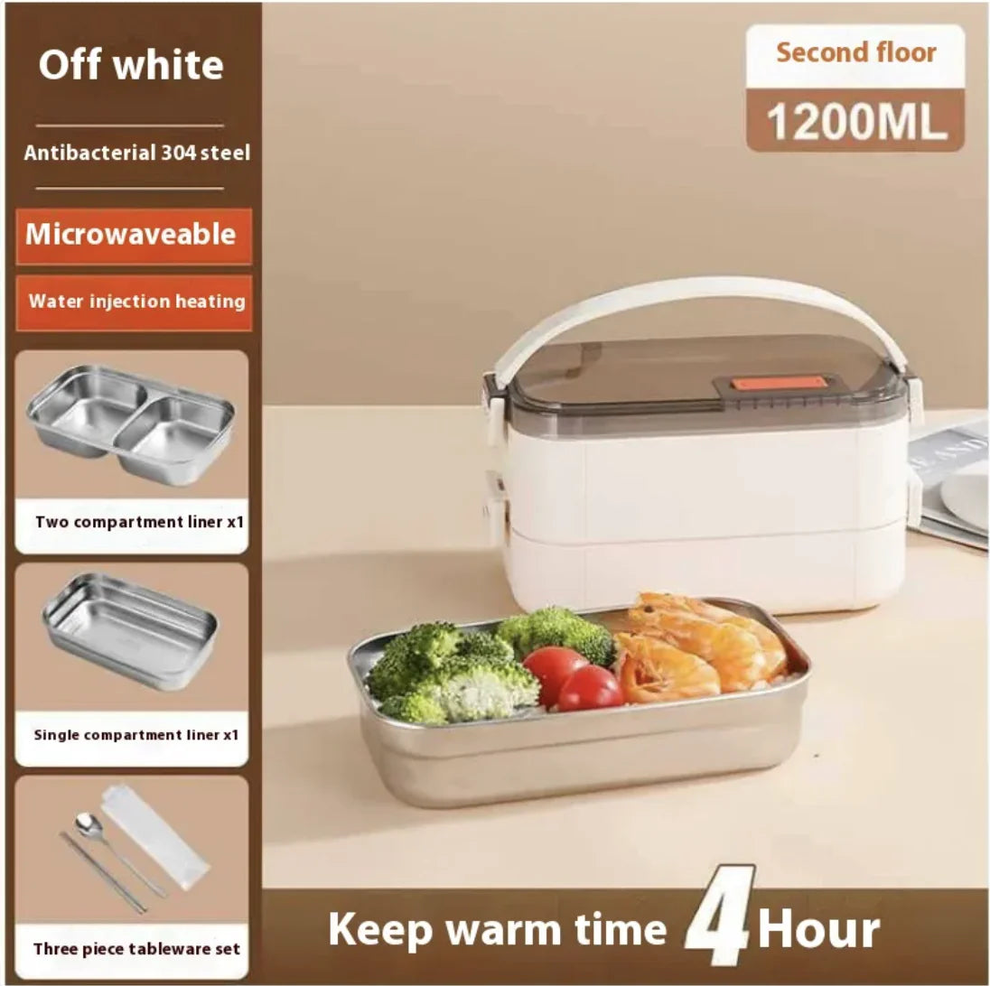 Boîte à déjeuner isolée en acier inoxydable extra-longue