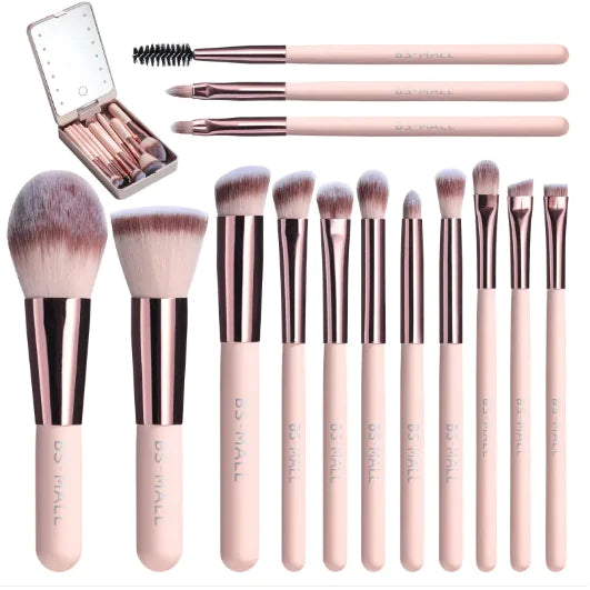 Pinceaux de Maquillage avec Miroir Lumineux