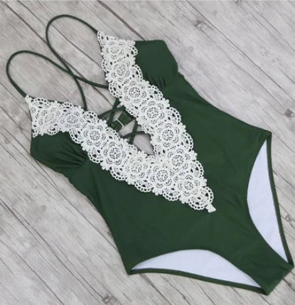 Maillot de Bain Une Pièce Élégant sans Bretelles