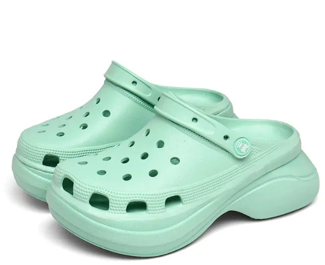 Chaussures à semelles épaisses pour papa – Chaussures de plage rétro à trous