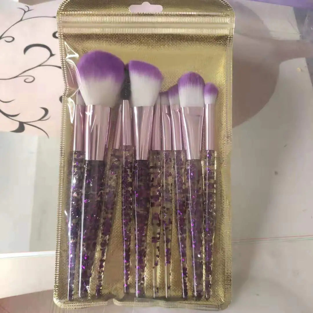 Ensemble de 10 Pinceaux de Maquillage pour Beauté et Estompage